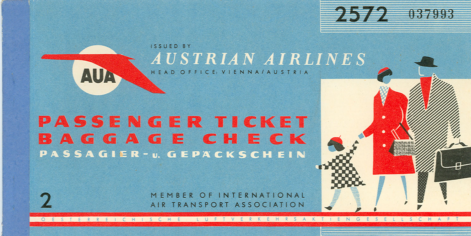 Vintage airline ticket